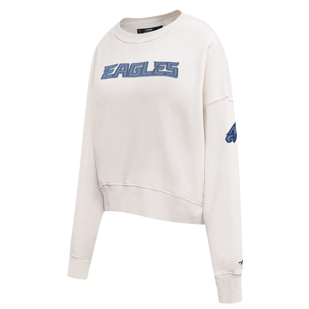 NFL PHILADELPHIA EAGLES VARSITY BLUES WOMEN'S W CREWNECK (LINEN)
