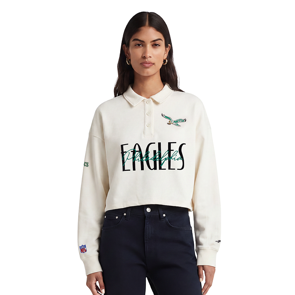 NFL PHILADELPHIA EAGLES ORIGINAL PLAYERS WOMEN'S L/S TEE (EGGSHELL)