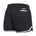 NFL PHILADELPHIA EAGLES SCRIPT TAIL WOMEN'S MESH TAPE SHORT (BLACK)