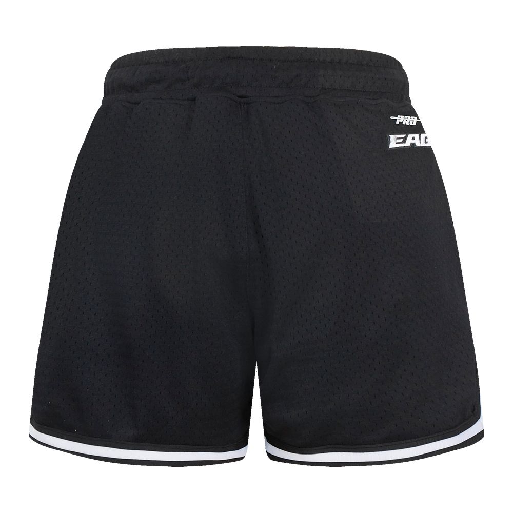 NFL PHILADELPHIA EAGLES SCRIPT TAIL WOMEN'S MESH TAPE SHORT (BLACK)