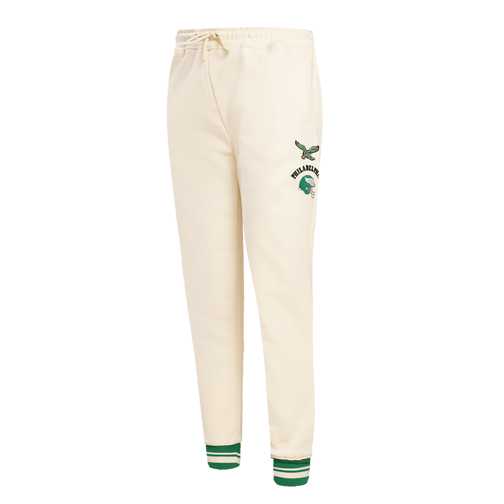 NFL PHILADELPHIA EAGLES RETRO CLASSIC PANTALON OUATÉ POUR FEMME (COQUILLE D'ŒUF/VERT KELLY)