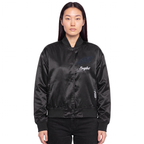 NFL PHILADELPHIA EAGLES TEAM CRYSTALLINE WOMEN'S SATIN JACKET (BLACK)
