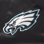 NFL PHILADELPHIA EAGLES WOMEN'S SATIN JACKET (BLACK)