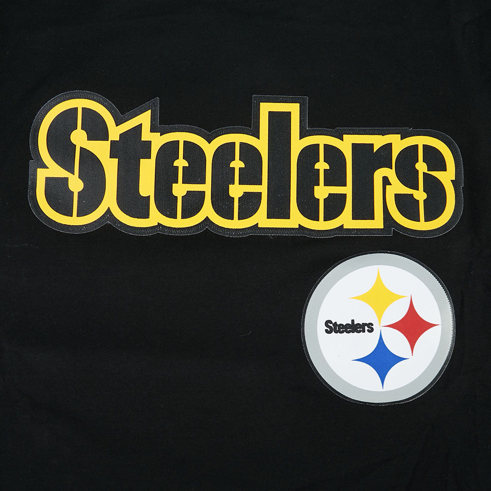 NFL PITTSBURGH STEELERS CLASSIC MESH T-SHIRT À RAYURES POUR HOMME (NOIR/JAUNE)