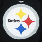 NFL PITTSBURGH STEELERS CLASSIC MESH T-SHIRT À RAYURES POUR HOMME (NOIR/JAUNE)