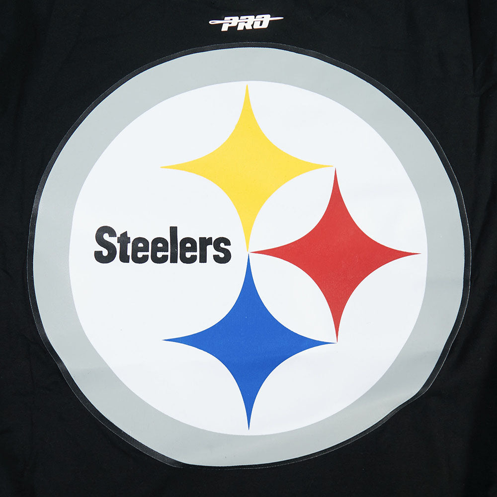 NFL PITTSBURGH STEELERS CLASSIC MESH T-SHIRT À RAYURES POUR HOMME (NOIR/JAUNE)