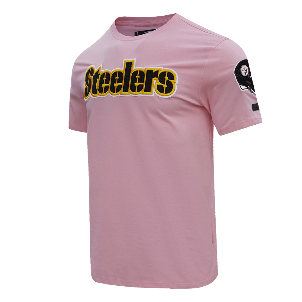 NFL PITTSBURGH STEELERS CLASSIC CHENILLE T-SHIRT POUR HOMME (ROSE)