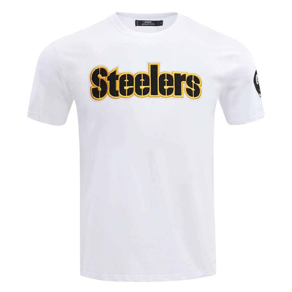 NFL PITTSBURGH STEELERS CLASSIC CHENILLE MEN'S   TEE (WHITE)