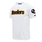 NFL PITTSBURGH STEELERS CLASSIC CHENILLE MEN'S   TEE (WHITE)