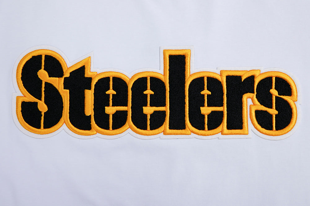 NFL PITTSBURGH STEELERS CLASSIC CHENILLE MEN'S   TEE (WHITE)