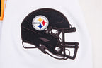 NFL PITTSBURGH STEELERS CLASSIC CHENILLE MEN'S DOUBLE KNIT TEE (WHITE)