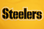 NFL PITTSBURGH STEELERS CLASSIC CHENILLE MEN'S DOUBLE KNIT TEE (YELLOW/BLACK)