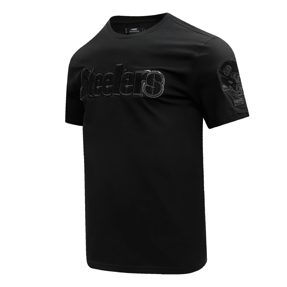 NFL PITTSBURGH STEELERS TRIPLE BLACK T-SHIRT POUR HOMME (TRIPLE NOIR)