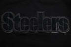 NFL PITTSBURGH STEELERS TRIPLE BLACK MEN'S DOUBLE KNIT TEE (TRIPLE BLACK)