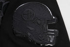 NFL PITTSBURGH STEELERS TRIPLE BLACK MEN'S DOUBLE KNIT TEE (TRIPLE BLACK)