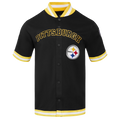 NFL PITTSBURGH STEELERS CLASSIC MEN'S WARM UP JACKET (BLACK/YELLOW)