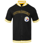 NFL PITTSBURGH STEELERS CLASSIC MEN'S WARM UP JACKET (BLACK/YELLOW)