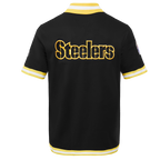NFL PITTSBURGH STEELERS CLASSIC MEN'S WARM UP JACKET (BLACK/YELLOW)