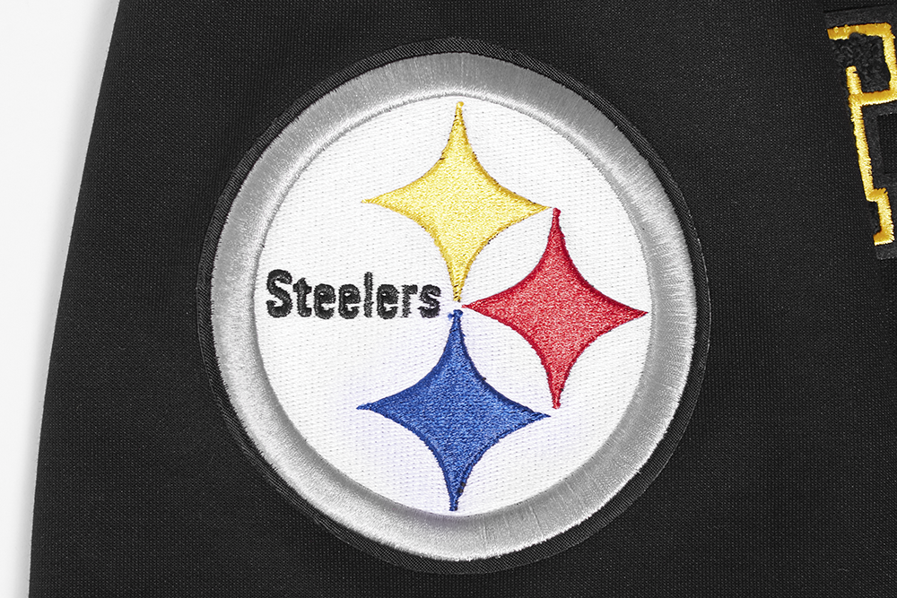 NFL PITTSBURGH STEELERS CLASSIC MEN'S WARM UP JACKET (BLACK/YELLOW)