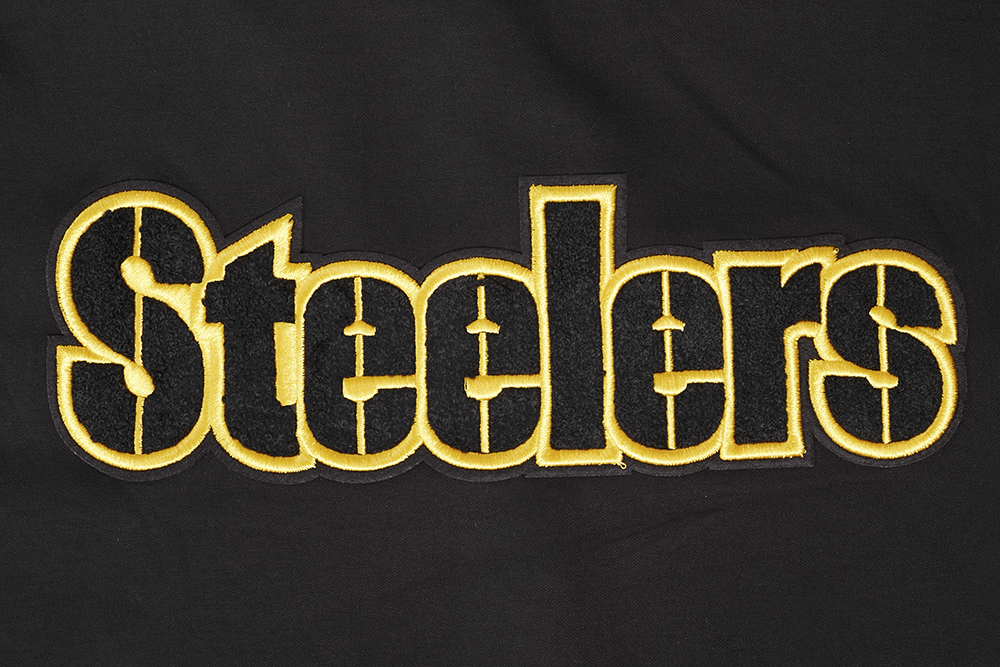 NFL PITTSBURGH STEELERS CLASSIC MEN'S WARM UP JACKET (BLACK/YELLOW)