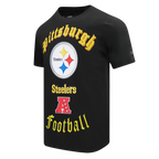 NFL PITTSBURGH STEELERS OLD ENGLISH T-SHIRT POUR HOMME (NOIR)