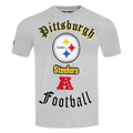 NFL PITTSBURGH STEELERS OLD ENGLISH T-SHIRT POUR HOMME (GRIS CHINÉ)