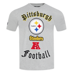 NFL PITTSBURGH STEELERS OLD ENGLISH T-SHIRT POUR HOMME (GRIS CHINÉ)