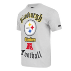 NFL PITTSBURGH STEELERS OLD ENGLISH T-SHIRT POUR HOMME (GRIS CHINÉ)