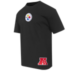 NFL PITTSBURGH STEELERS WINGSPAN MEN'S CJ DROP SHOULDER TEE (BLACK)