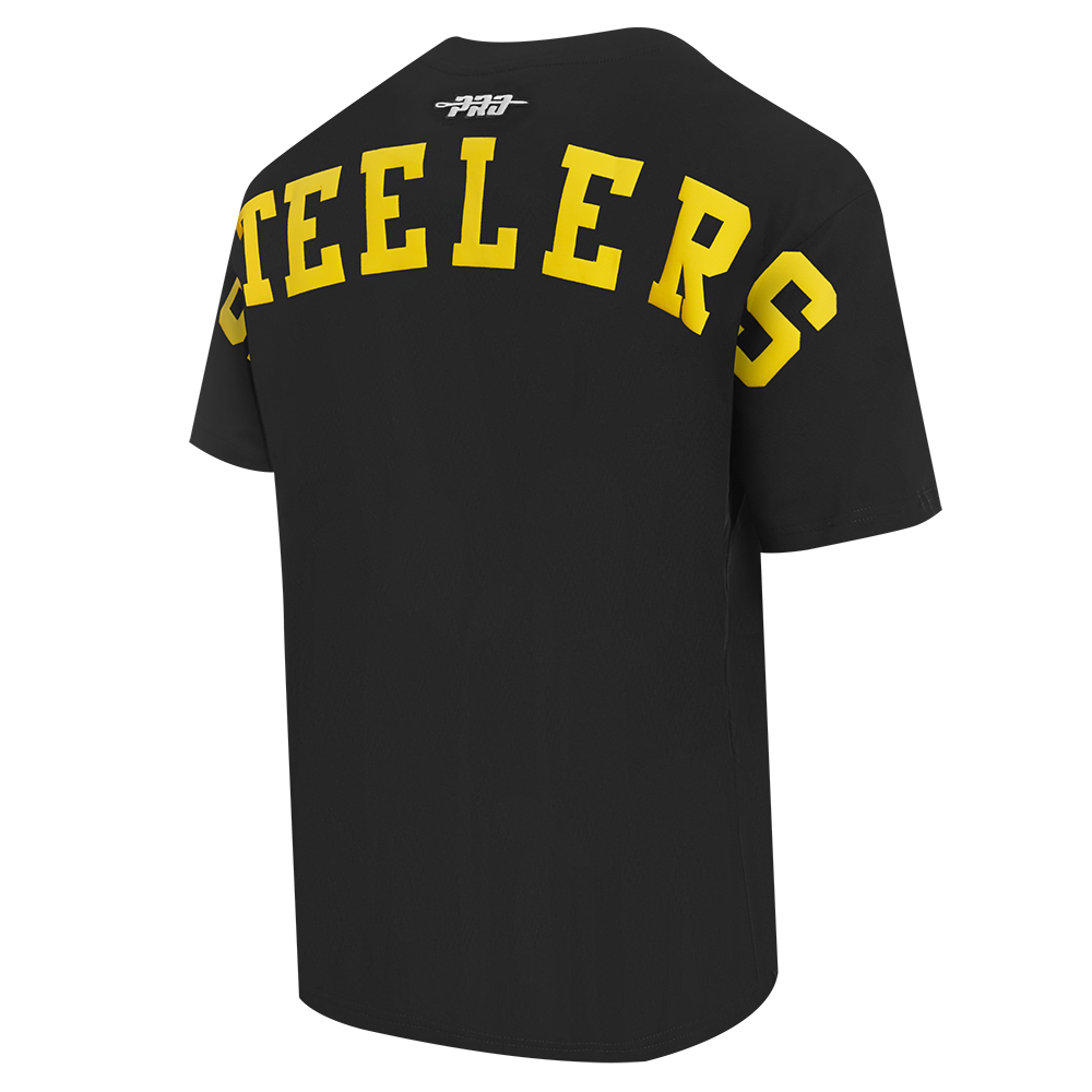 NFL PITTSBURGH STEELERS WINGSPAN MEN'S CJ DROP SHOULDER TEE (BLACK)