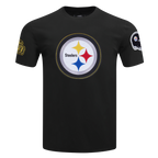 NFL PITTSBURGH STEELERS DIY PICK STITCH T-SHIRT EN JERSEY SIMPLE POUR HOMME (NOIR)
