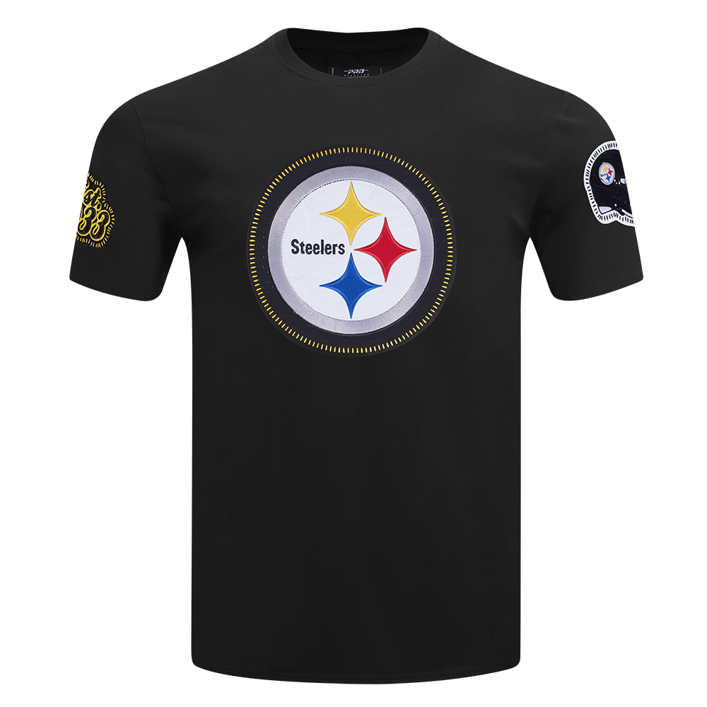 NFL PITTSBURGH STEELERS DIY PICK STITCH T-SHIRT EN JERSEY SIMPLE POUR HOMME (NOIR)