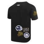 NFL PITTSBURGH STEELERS DIY PICK STITCH T-SHIRT EN JERSEY SIMPLE POUR HOMME (NOIR)