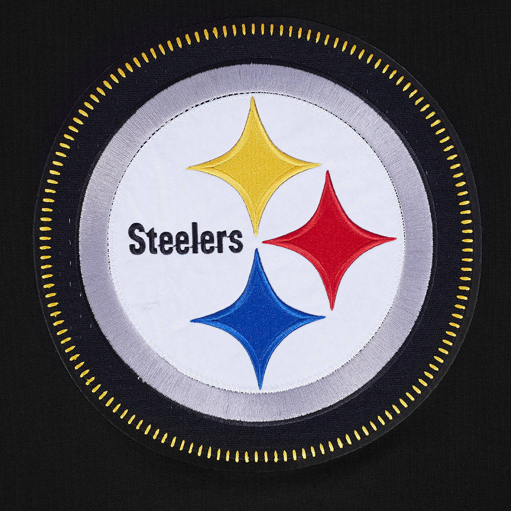 NFL PITTSBURGH STEELERS DIY PICK STITCH T-SHIRT EN JERSEY SIMPLE POUR HOMME (NOIR)
