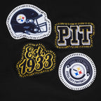 NFL PITTSBURGH STEELERS DIY PICK STITCH T-SHIRT EN JERSEY SIMPLE POUR HOMME (NOIR)