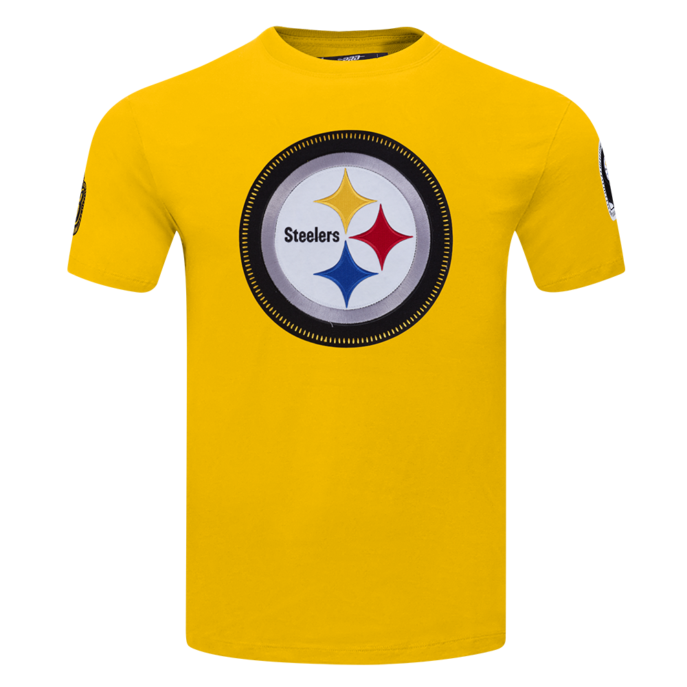 NFL PITTSBURGH STEELERS DIY PICK STITCH T-SHIRT EN JERSEY SIMPLE POUR HOMME (JAUNE)