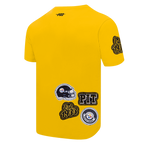 NFL PITTSBURGH STEELERS DIY PICK STITCH T-SHIRT EN JERSEY SIMPLE POUR HOMME (JAUNE)