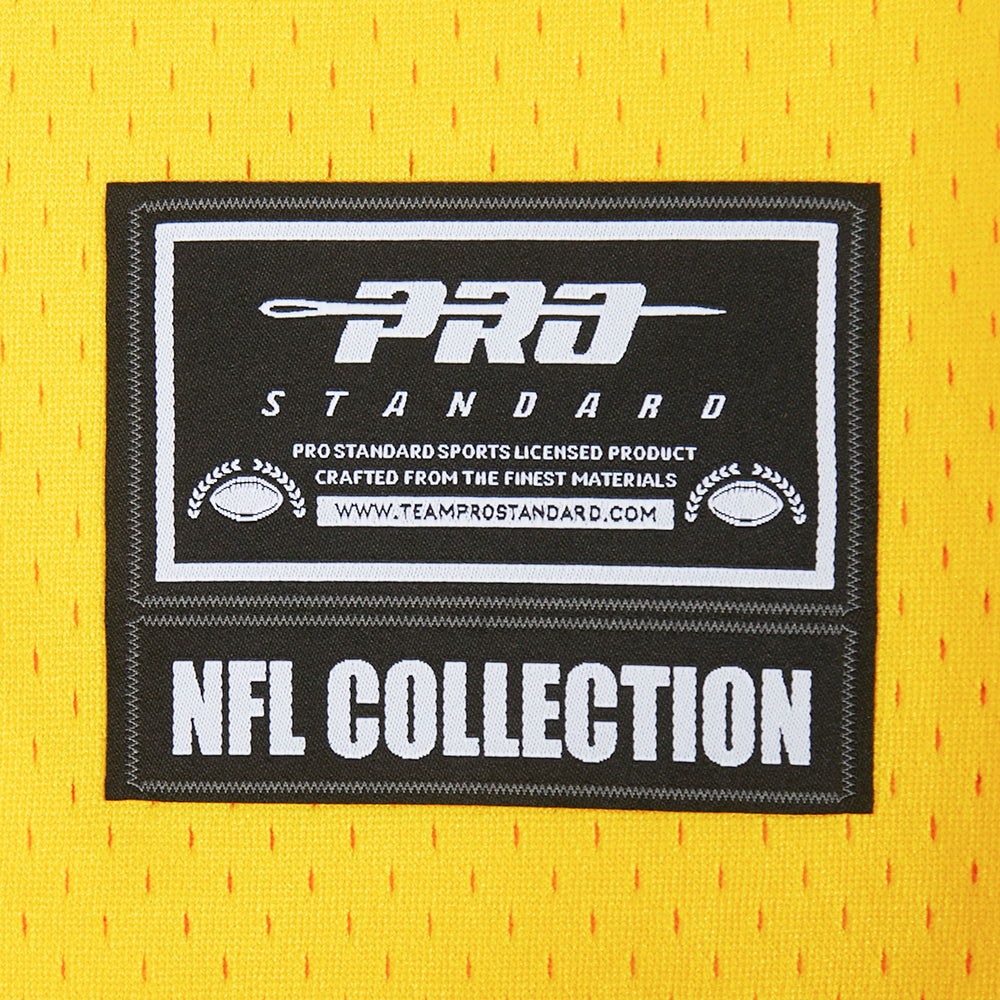 NFL PITTSBURGH STEELERS T.J. WATT #90 CLASSIC MESH PNN CHEMISE BOUTONNÉE EN FILET POUR HOMME (JAUNE)