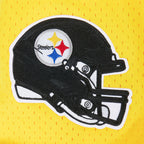 NFL PITTSBURGH STEELERS T.J. WATT #90 CLASSIC MESH PNN CHEMISE BOUTONNÉE EN FILET POUR HOMME (JAUNE)