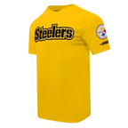 NFL PITTSBURGH STEELERS CLASSIC CHENILLE T-SHIRT À MANCHES COURTES POUR HOMME (JAUNE)