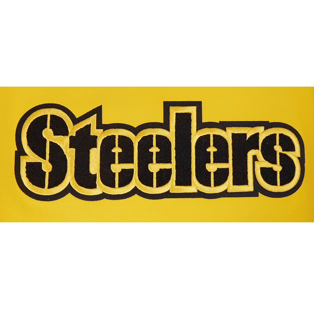 NFL PITTSBURGH STEELERS CLASSIC CHENILLE T-SHIRT À MANCHES COURTES POUR HOMME (JAUNE)
