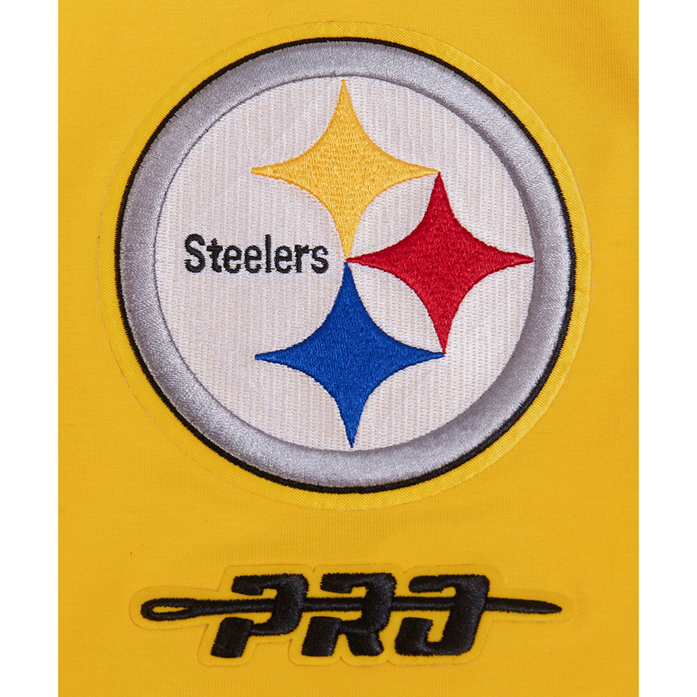 NFL PITTSBURGH STEELERS CLASSIC CHENILLE T-SHIRT À MANCHES COURTES POUR HOMME (JAUNE)