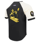 NFL PITTSBURGH STEELERS FIRST TEAM T-SHIRT À MANCHES RAGLAN POUR HOMME (COQUILLE D'ŒUF/NOIR)