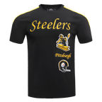 NFL PITTSBURGH STEELERS RETRO CLASSIC MEN'S STRIPED TEE (BLACK/YELLOW)