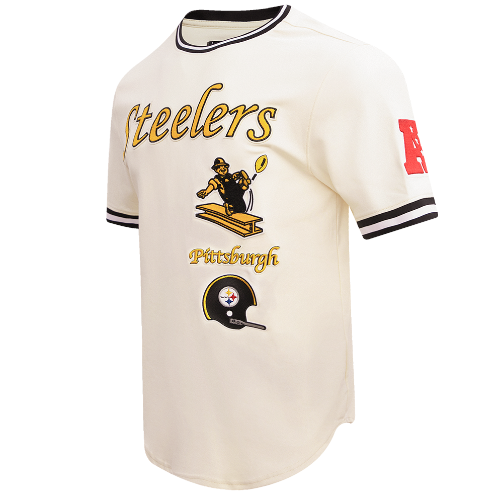 NFL PITTSBURGH STEELERS RETRO CLASSIC MEN'S TEE (EGGSHELL/ BLACK)