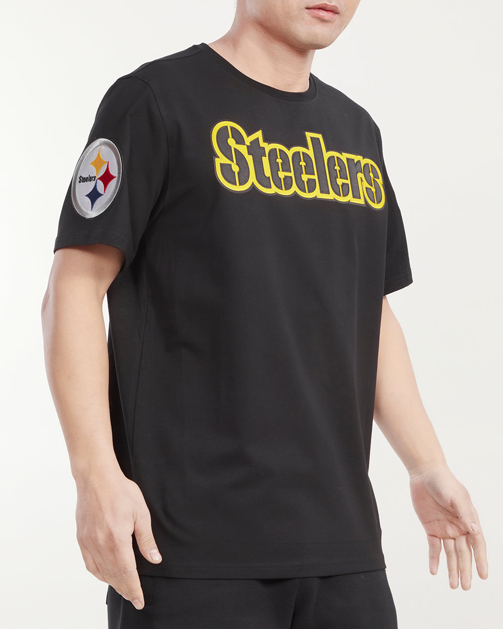NFL PITTSBURGH STEELERS TACKLE TWILL MEN'S TEE (BLACK)