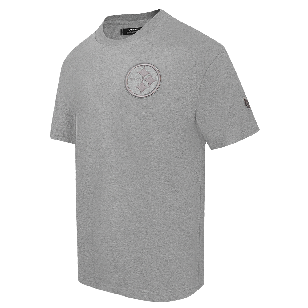 NFL PITTSBURGH STEELERS NEUTRAL MEN'S DROP SHOULDER TEE (DARK HEATHER GRAY)