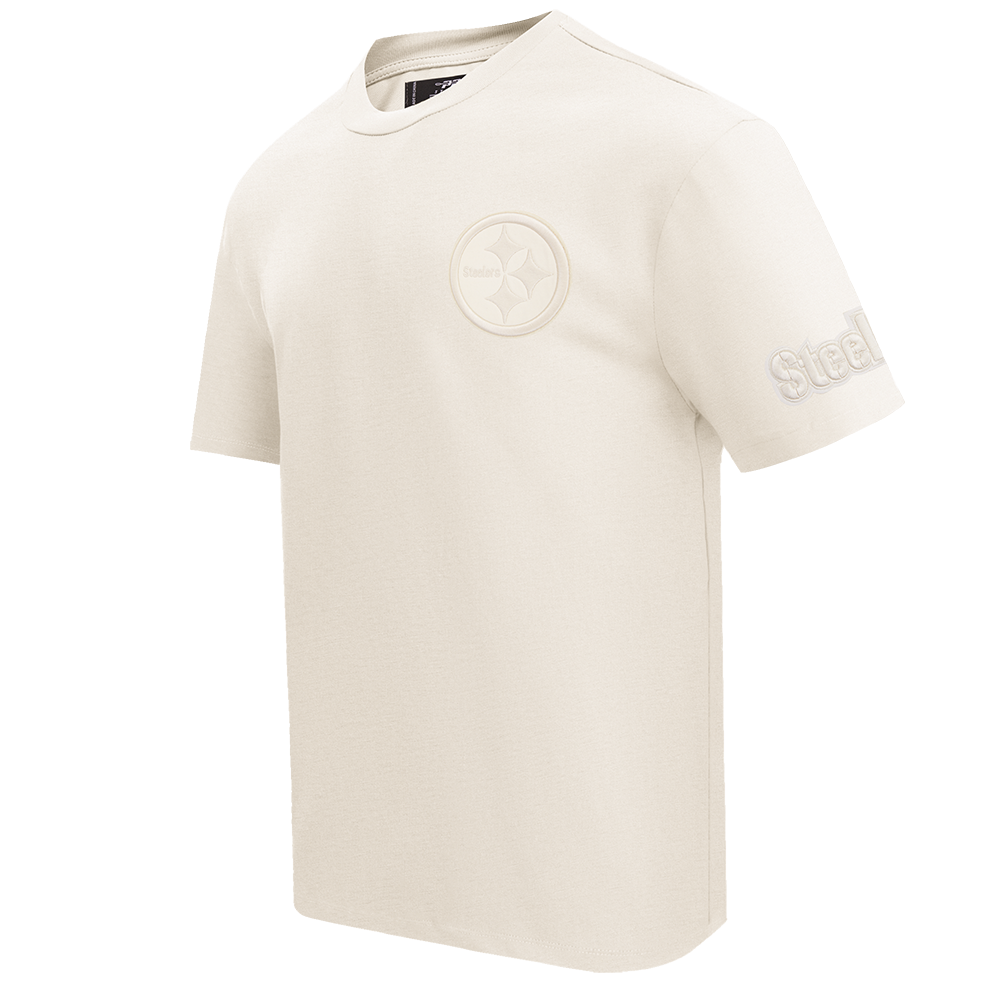 NFL PITTSBURGH STEELERS NEUTRAL DROP SHOULDER MEN'S TEE (EGGSHELL)