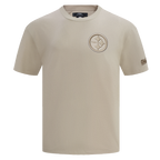 NFL PITTSBURGH STEELERS NEUTRAL T-SHIRT EN JERSEY DE COTON À ÉPAULES TOMBANTES (TAUPE)