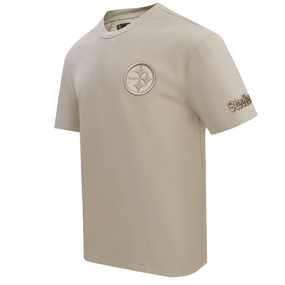 NFL PITTSBURGH STEELERS NEUTRAL T-SHIRT EN JERSEY DE COTON À ÉPAULES TOMBANTES (TAUPE)